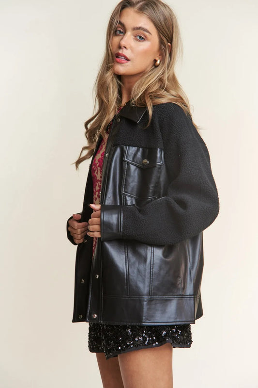 Jenna Faux Leather Jacket